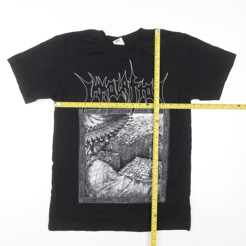 Carton Merchandising Men's Black Band Graphic T-Shirt Size S