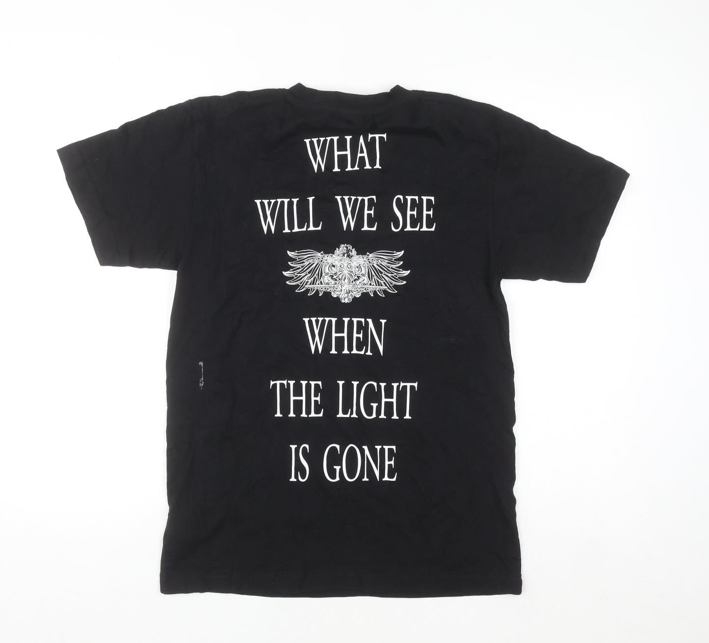 Carton Merchandising Men's Black Band Graphic T-Shirt Size S