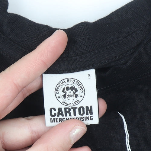 Carton Merchandising Men's Black Band Graphic T-Shirt Size S