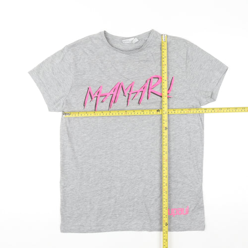 RuPaul Primark Womens Grey T-Shirt XS Crew Neck Graphic Top