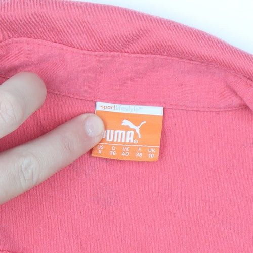 Puma Womens Pink Sleeveless Polo Top Size 10 Cotton Blend