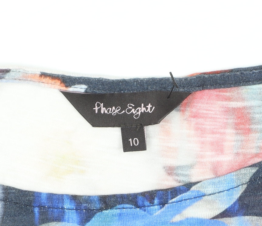 Phase Eight Women's Multicoloured Floral Tunic Blouse Size 10