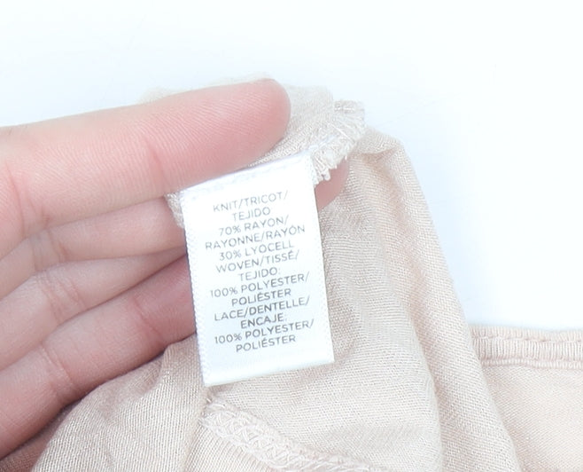 LOFT Women's Beige Lace Camisole Tank Top Size M Regular Summer