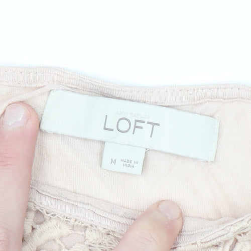 LOFT Women's Beige Lace Camisole Tank Top Size M Regular Summer