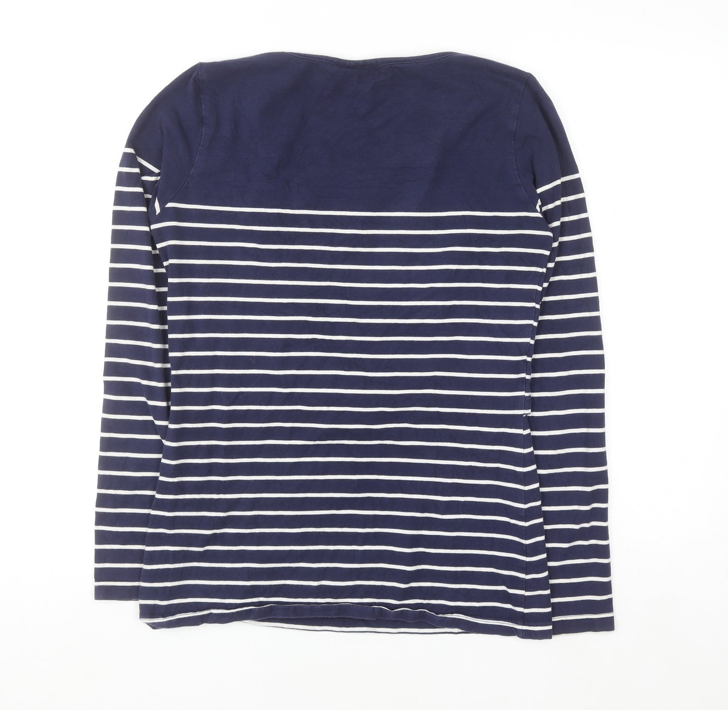 JoJo Maman Bébé Women's Blue Striped Long Sleeve Maternity T-Shirt S