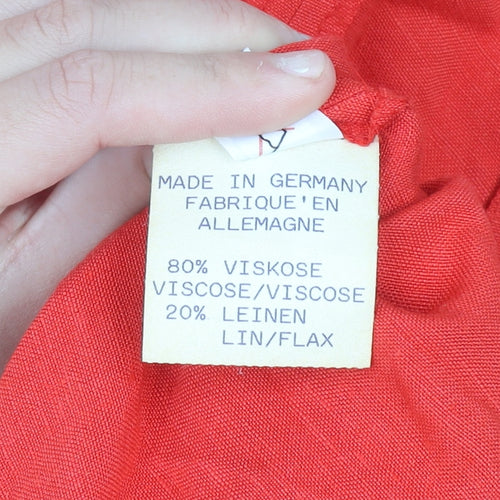 Elégance Paris Women's Red Short Sleeve Wrap Dress Size 12