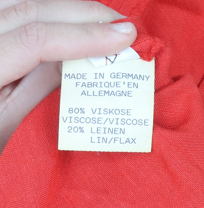 Elégance Paris Women's Red Short Sleeve Wrap Dress Size 12