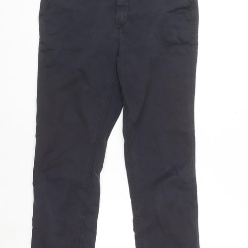John Lewis Womens Navy Cotton Stretch Chino Trousers Size 10