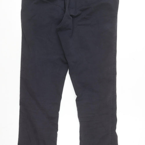 John Lewis Womens Navy Cotton Stretch Chino Trousers Size 10