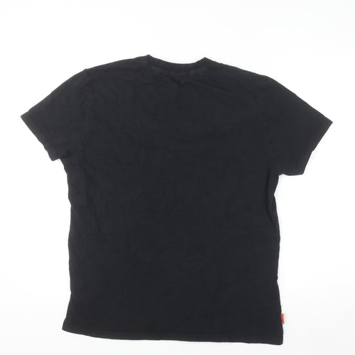 Superdry Men's Black XL Crew Neck Cotton T-Shirt