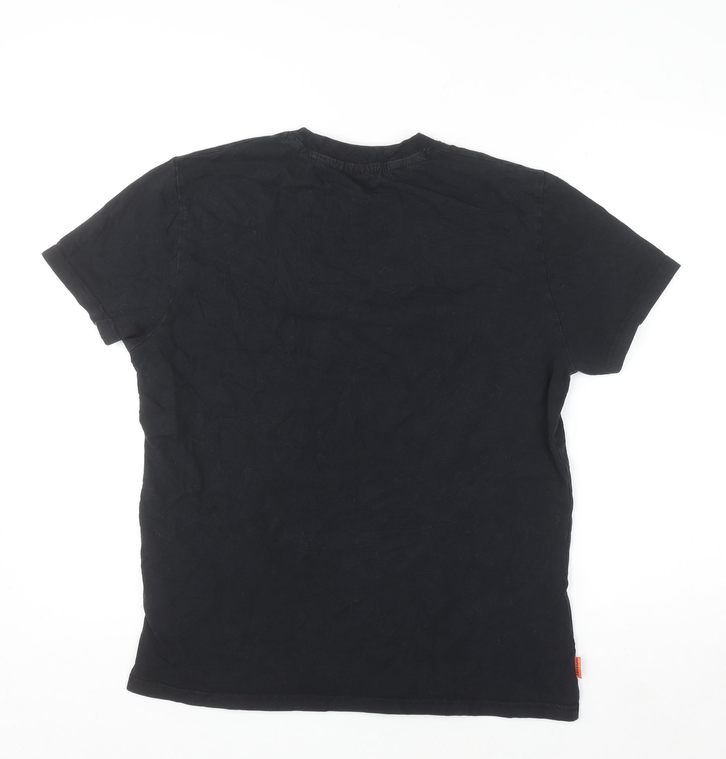 Superdry Men's Black XL Crew Neck Cotton T-Shirt