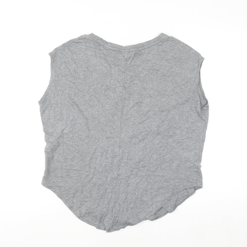 Nike Womens Grey Sleeveless Tank Top L Basic Logo Sportswear