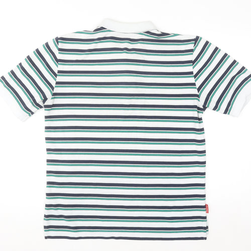 Slazenger Men’s Multicoloured Striped Polo Shirt M Regular Fit
