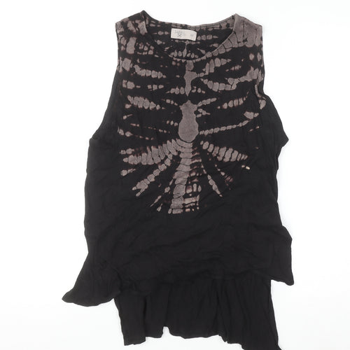 Label Lab Womens Black Tie Dye Sleeveless Camisole Top Size 12