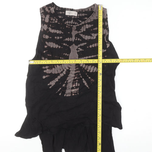 Label Lab Womens Black Tie Dye Sleeveless Camisole Top Size 12