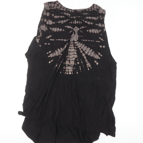 Label Lab Womens Black Tie Dye Sleeveless Camisole Top Size 12