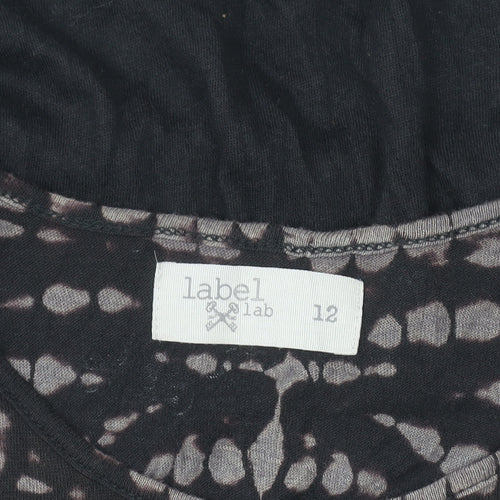 Label Lab Womens Black Tie Dye Sleeveless Camisole Top Size 12