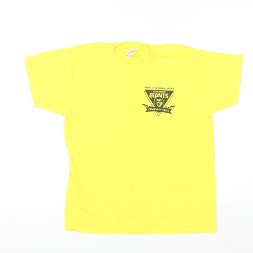 Fruit of the Loom Girls Yellow Huddersfield Giants Cotton T-Shirt 9-11 Years