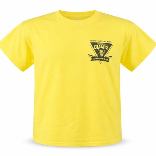 Fruit of the Loom Girls Yellow Huddersfield Giants Cotton T-Shirt 9-11 Years