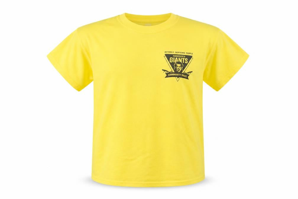 Fruit of the Loom Girls Yellow Huddersfield Giants Cotton T-Shirt 9-11 Years