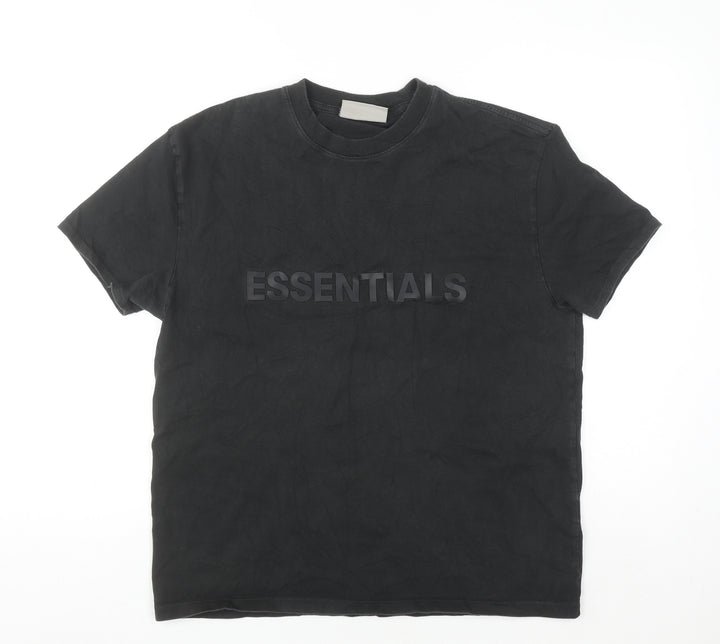 Fear of God Essentials Black Women's XS Relaxed Cotton T-Shirt