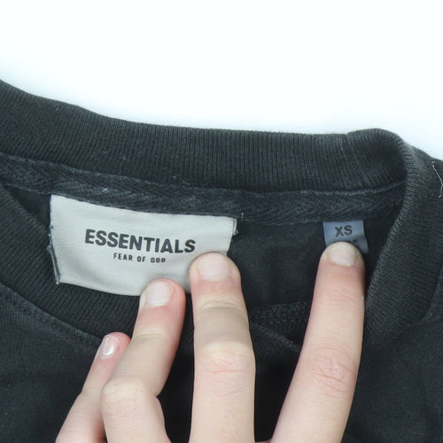 Fear of God Essentials Black Women's XS Relaxed Cotton T-Shirt