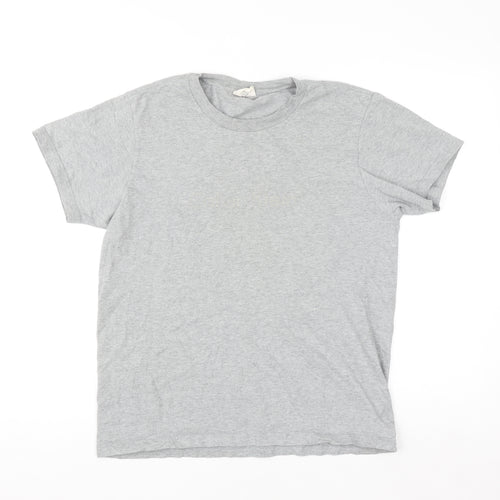 Calvin Klein Men's Grey Cotton Crew Neck Short Sleeve T-Shirt S