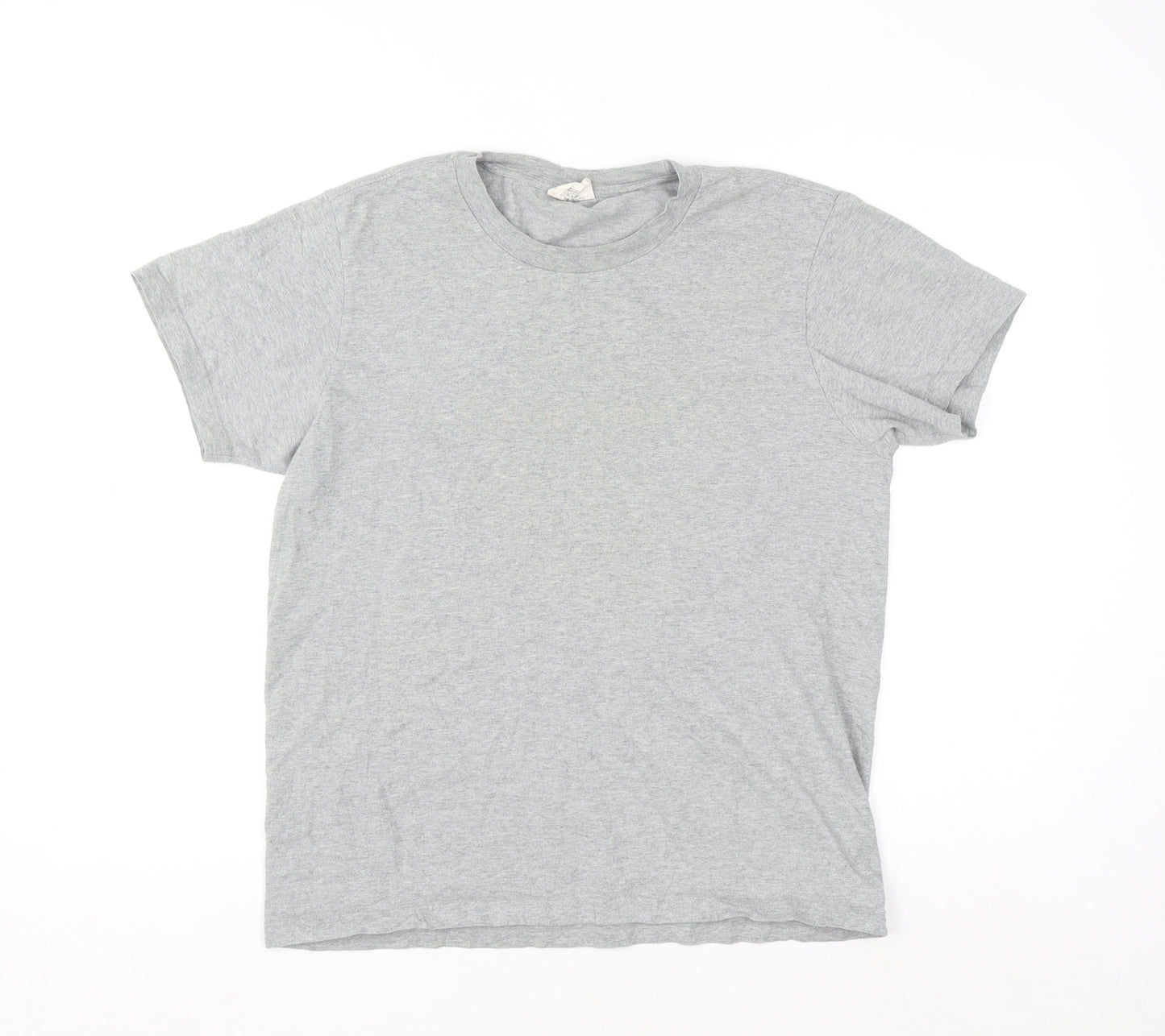Calvin Klein Men's Grey Cotton Crew Neck Short Sleeve T-Shirt S