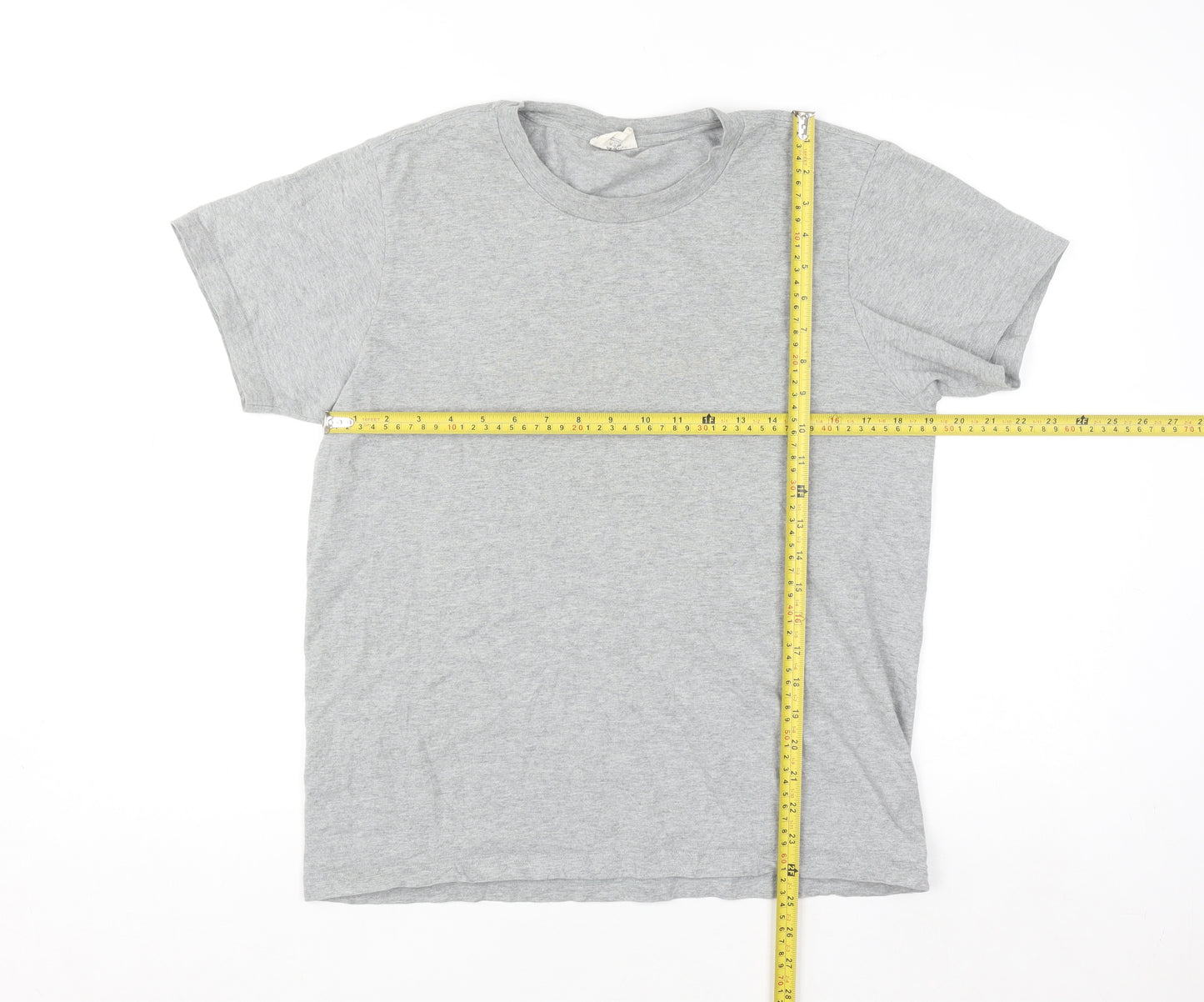 Calvin Klein Men's Grey Cotton Crew Neck Short Sleeve T-Shirt S