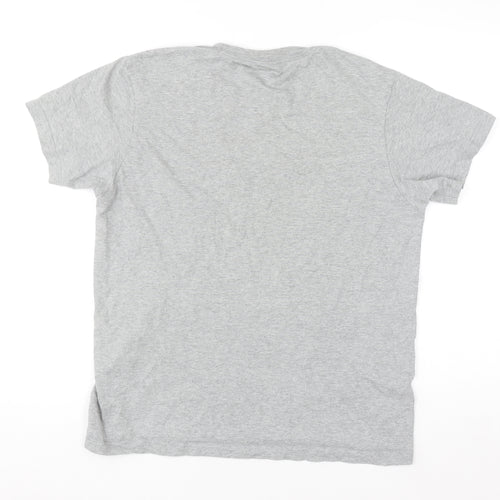Calvin Klein Men's Grey Cotton Crew Neck Short Sleeve T-Shirt S
