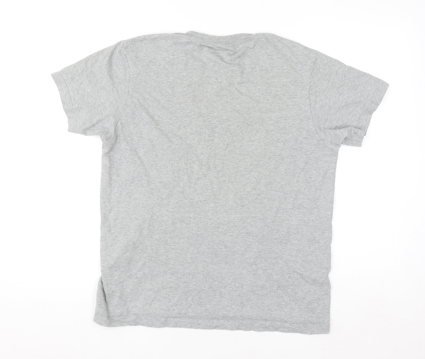 Calvin Klein Men's Grey Cotton Crew Neck Short Sleeve T-Shirt S