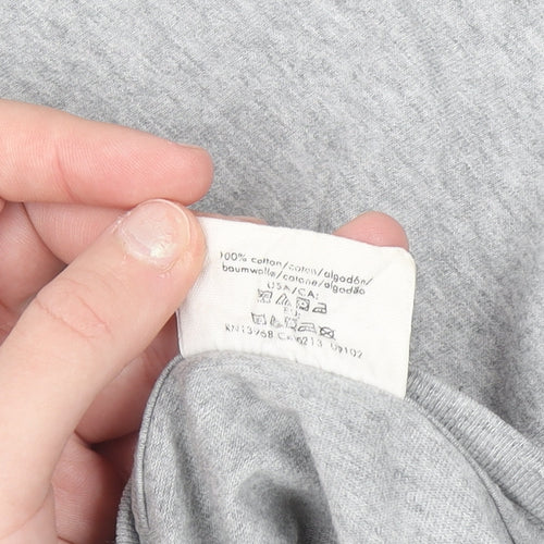 Calvin Klein Men's Grey Cotton Crew Neck Short Sleeve T-Shirt S
