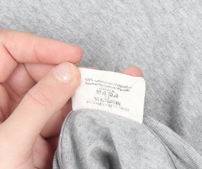 Calvin Klein Men's Grey Cotton Crew Neck Short Sleeve T-Shirt S
