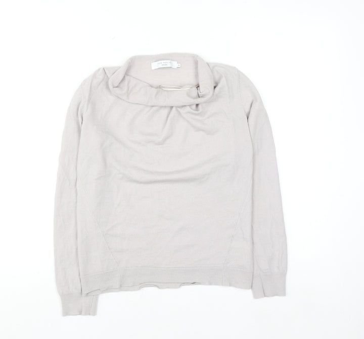 John Lewis Women Beige 10 Merino Wool Cowl Neck Jumper