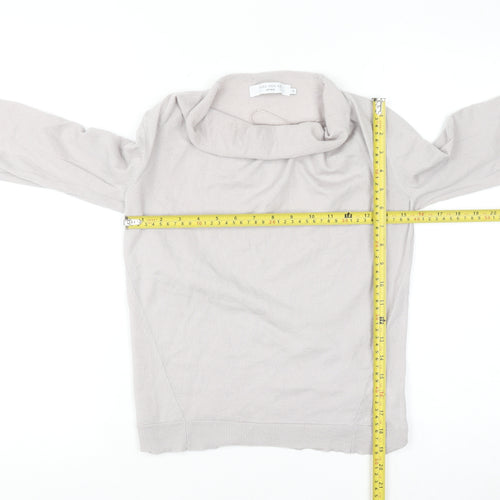 John Lewis Women Beige 10 Merino Wool Cowl Neck Jumper