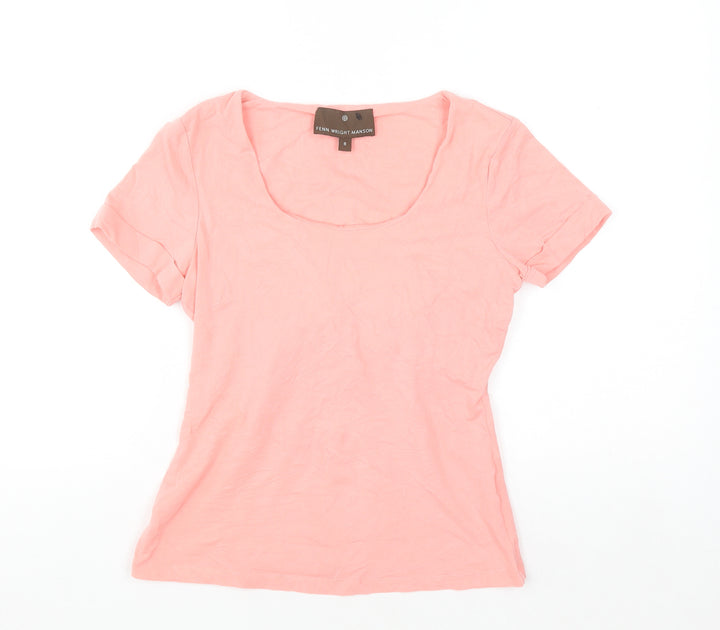 Fenn Wright Manson Women's Pink Size 8 Scoop Neck Cotton T-Shirt
