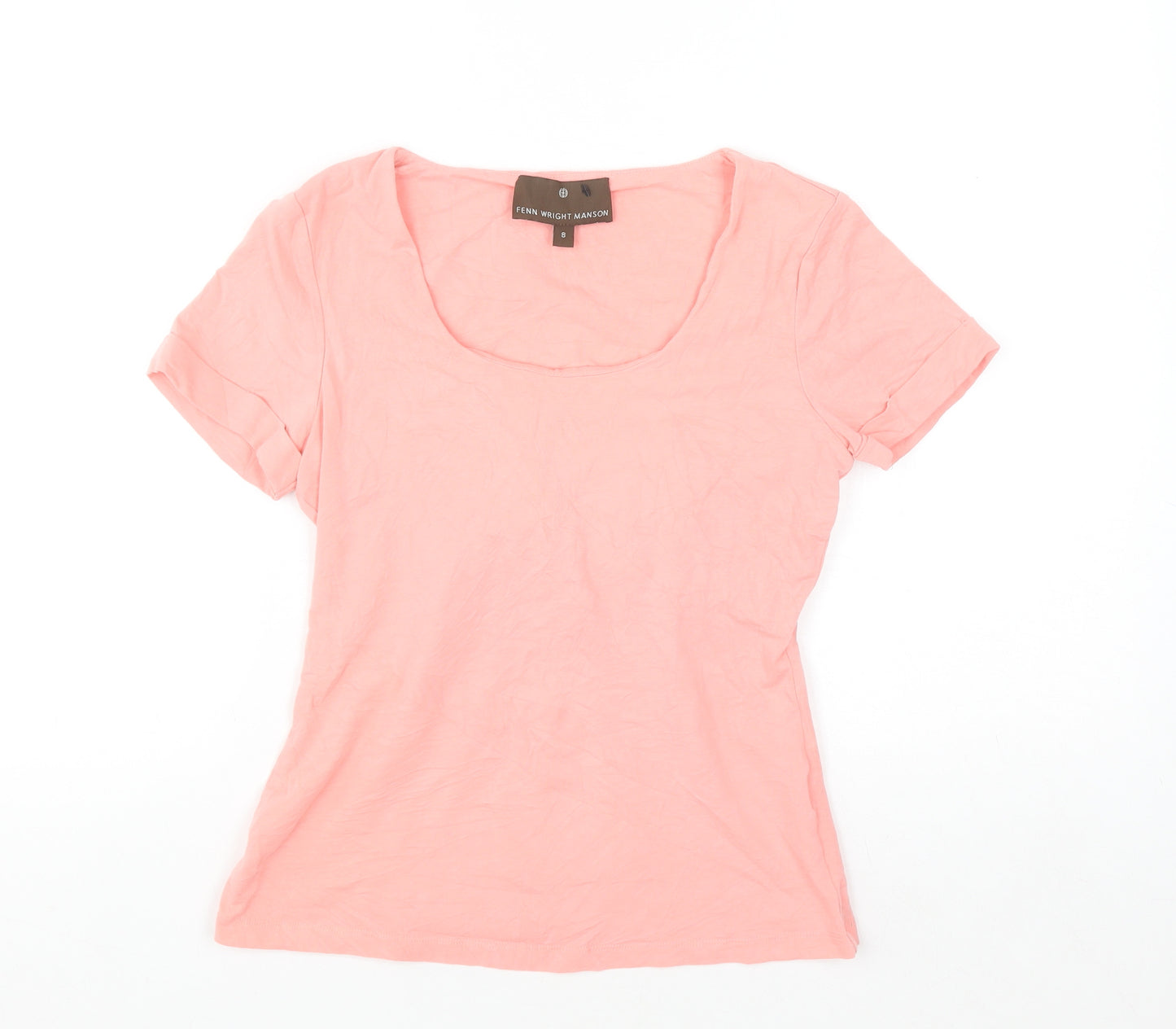 Fenn Wright Manson Women's Pink Size 8 Scoop Neck Cotton T-Shirt
