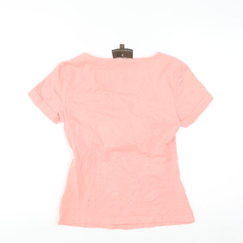 Fenn Wright Manson Women's Pink Size 8 Scoop Neck Cotton T-Shirt
