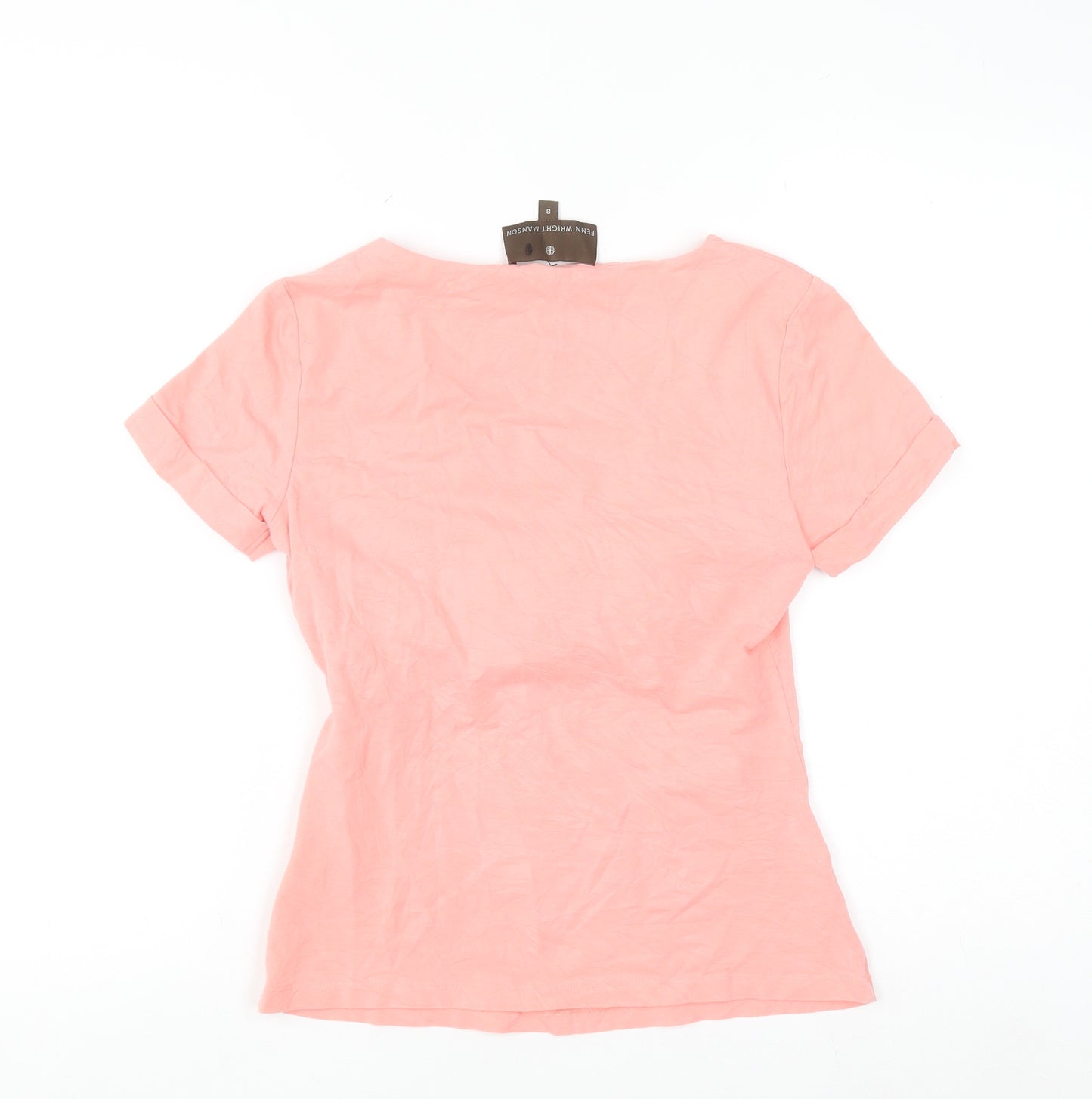 Fenn Wright Manson Women's Pink Size 8 Scoop Neck Cotton T-Shirt