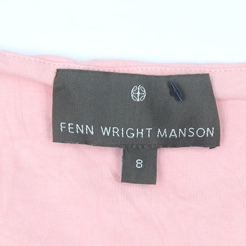 Fenn Wright Manson Women's Pink Size 8 Scoop Neck Cotton T-Shirt