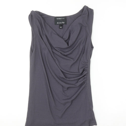 River Island Women’s Grey Cowl Neck Sleeveless Camisole Top Size 6