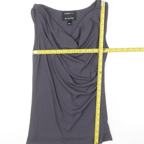 River Island Women’s Grey Cowl Neck Sleeveless Camisole Top Size 6