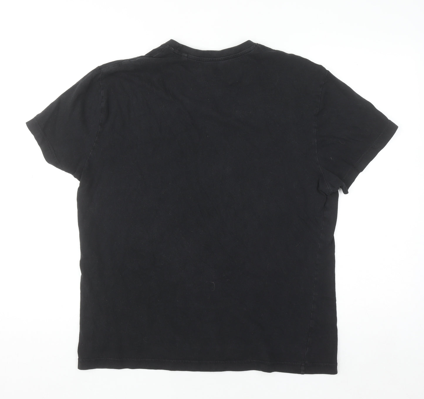 Tu Subbuteo Men's Black L Graphic Football Sports T-Shirt