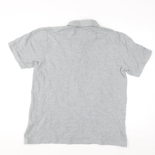 Original Penguin Men's Grey Cotton Polo Shirt Size L