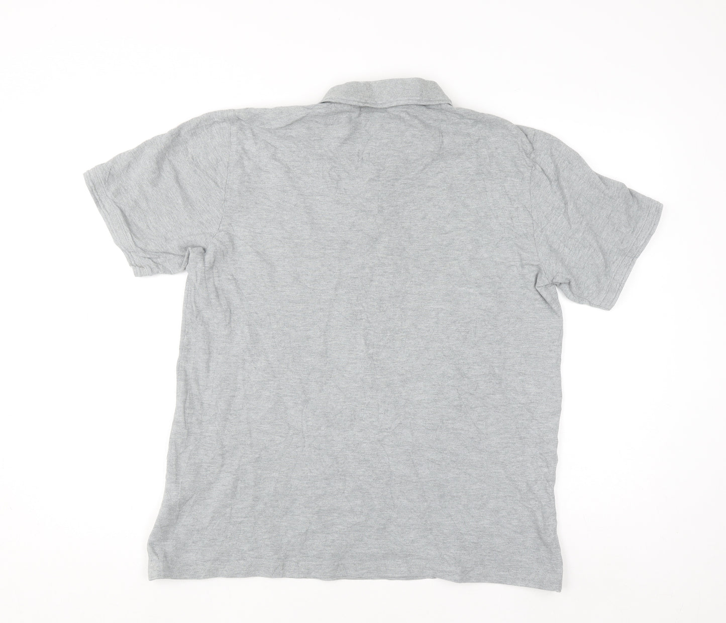 Original Penguin Men's Grey Cotton Polo Shirt Size L