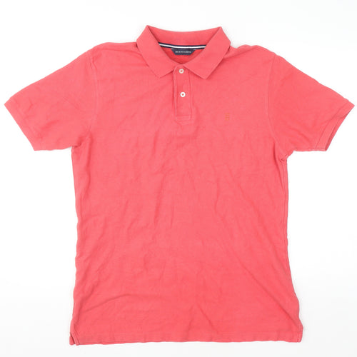 Marks and Spencer Blue Harbour Men’s Red Cotton Polo Shirt Medium