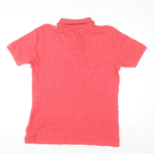 Marks and Spencer Blue Harbour Men’s Red Cotton Polo Shirt Medium