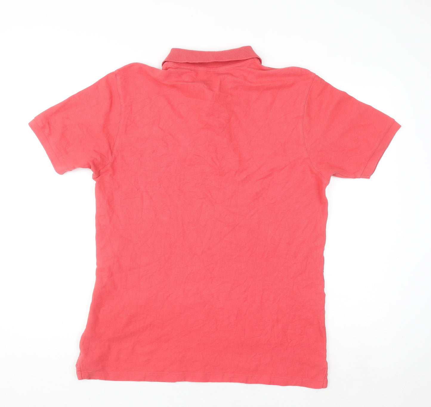 Marks and Spencer Blue Harbour Men’s Red Cotton Polo Shirt Medium