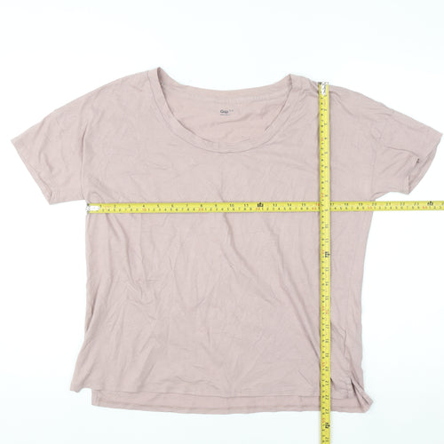 Gap Women's Beige Cotton Short Sleeve Basic T-Shirt S