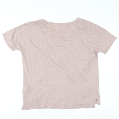 Gap Women's Beige Cotton Short Sleeve Basic T-Shirt S